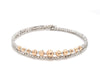 Dazzling Shiny Flexible Japanese Platinum & Rose Gold Bracelet for Women JL PTB 719