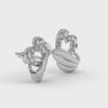 Designer Platinum Diamond Heart Earrings for Women  JL PT E LC834