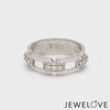 Ready to Ship - Ring Size 9, Designer Platinum Love Bands with Diamonds JL PT 426
