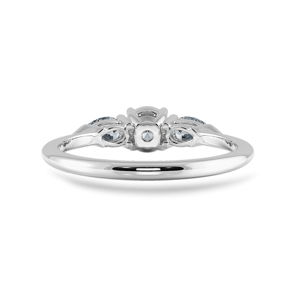Jewelove™ Rings J VS / Women's Band only 0.20cts Solitaire with Pear Cut Diamond Accents Platinum Ring JL PT 2020-C