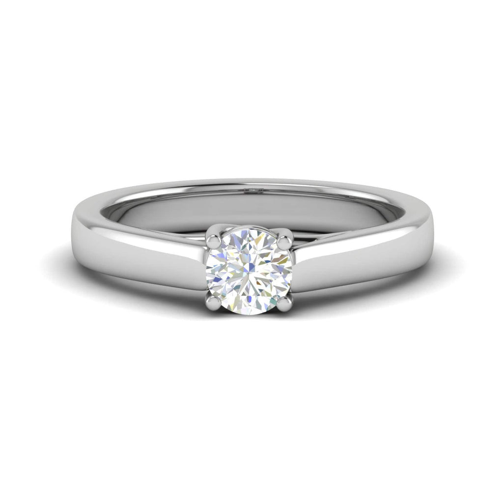 Jewelove™ Rings J VS / Women's Band only 0.30 cts Solitaire Diamond Platinum Ring JL PT RH RD 189