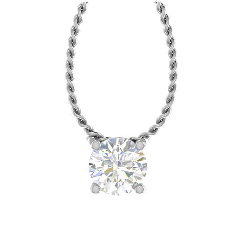 0.50 cts. Platinum Solitaire Pendant for Women JL PT P SP RD 100