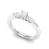 Jewelove™ Rings 20 Pointer Solitaire, 5 Diamond Platinum Ring with Diamond Accents for Women JL PT 323