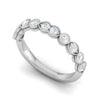 Jewelove™ Rings 5 Pointer Platinum Half Eternity Diamond Ring for Women JL PT WB RD 130