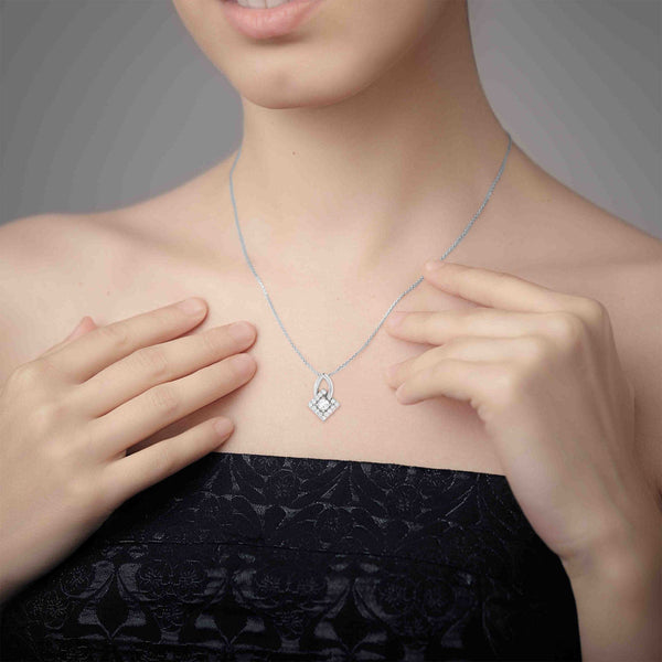 Jewelove™ Pendants & Earrings Beautiful Platinum with Diamond Pendant Set for Women JL PT P 2428