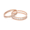 Jewelove™ Rings Carved Out Platinum Love Bands with Rose Gold Polish SJ PTO 135-RG
