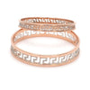 Jewelove™ Rings Carved Out Platinum Love Bands with Rose Gold Polish SJ PTO 135-RG
