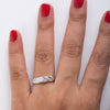 Compliments of Love Designer Platinum Couple Rings with Diamonds JL PT 533 Women's Ring Finger Shot. How the ring looks when worn of hand of a woman.