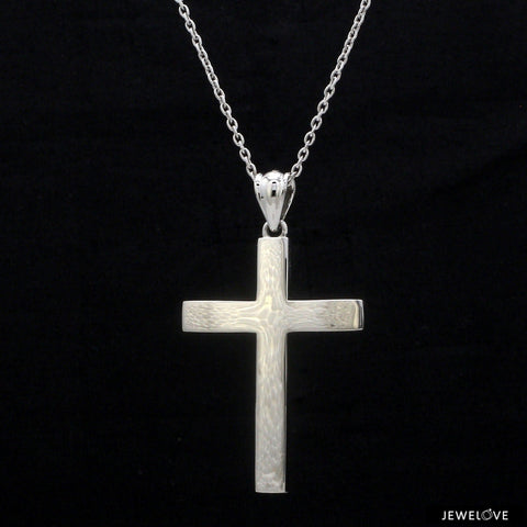 Customised Plain Platinum Cross Pendant JL PT P 243-Z
