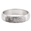 Jewelove™ Rings Customized 6mm, 4mm Fingerprint Engraved Platinum Rings for Couples