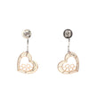 Jewelove™ Earrings Designer Bouquet of Hearts Platinum & Rose Gold Earrings JL PT E 215