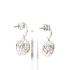 Jewelove™ Earrings Designer Plain Platinum & Rose Gold Earrings JL PT E 214