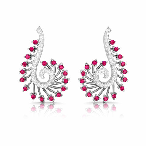 Designer Platinum Diamond Earrings for Women JL PT E NL8585