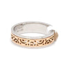 Side View of Designer Platinum & Rose Gold Ring for Women JL PT 1120