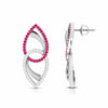 Jewelove™ Earrings Designer Platinum with Diamond Earrings for Women JL PT E NL8550