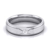 Jewelove™ Rings Women's Band only / SI IJ Elegant Platinum Love Bands with Matte Finish JL PT 529