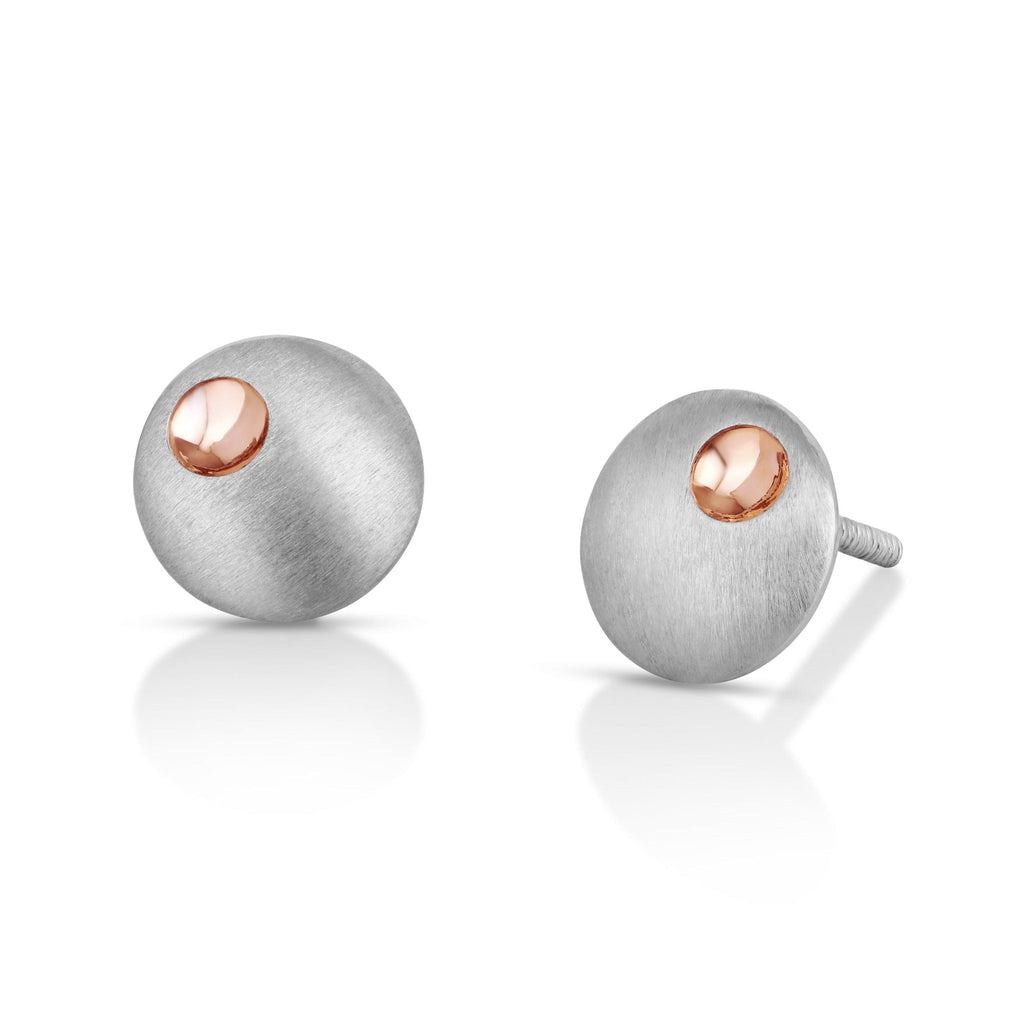 Jewelove™ Earrings Evara Platinum Rose Gold Round Earrings for Women JL PT E 257
