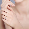Jewelove™ Rings Half Eternity Platinum Diamond Ring for Women JL PT WB RD 122