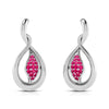 Jewelove™ Earrings Red Platinum Earrings for Women JL PT E NL8635