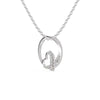 Jewelove™ Pendants Platinum Heart in Circle Diamonds Pendant for Women JL PT P 1267
