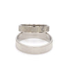 Jewelove™ Rings Ready to Ship - Ring Sizes 12, 21 Designer Textured Platinum Couple Rings JL PT 1109