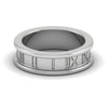 Jewelove™ Rings Women's Band only Roman Numerals Plain Platinum Couple Rings JL PT MB 131