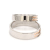 Side View of Designer Platinum & Rose Gold Couple Rings JL PT 1129
