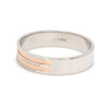 Jewelove™ Rings Textured Platinum & Rose Gold Couple Rings with Two Grooves JL PT 1129