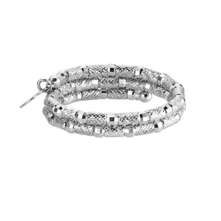 Jewelove™ Rings Women's Band only Unique Textured Japanese 2 Row Flexible Size Platinum Ring JL PT 1073