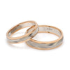 Jewelove™ Rings Unisex Platinum & Rose Gold Couple Love Band Rings JL PT 1124