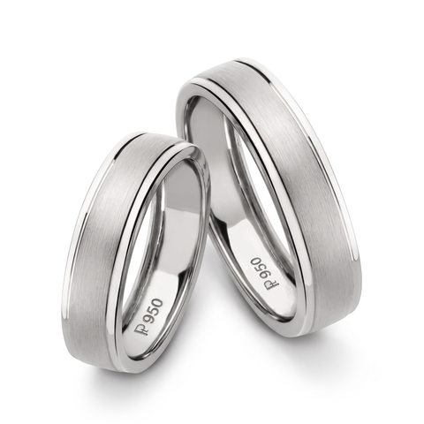 Classic Platinum Love Bands without Diamonds SJ PTO 104