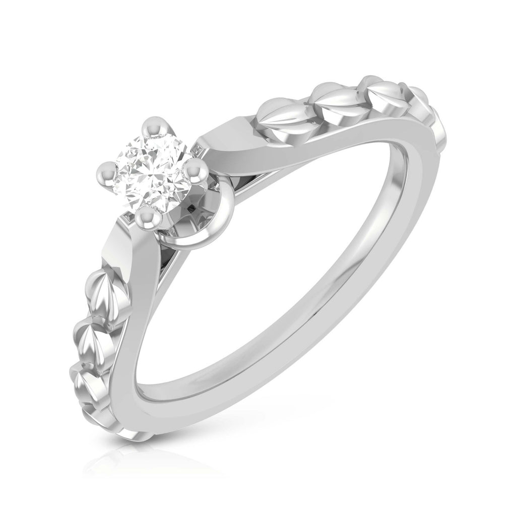 Jewelove™ Rings 0.20cts Solitaire Diamond Platinum Ring for Women JL PT R-47