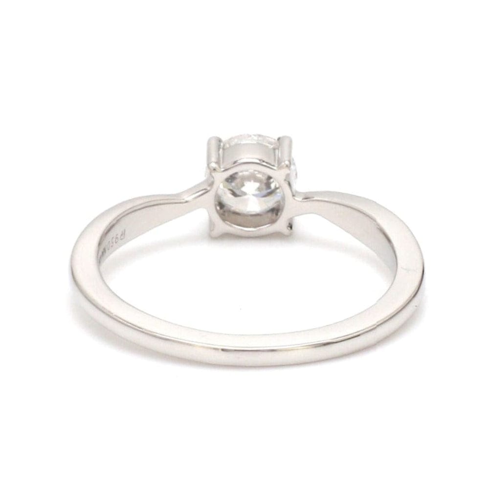 Jewelove™ Rings J VS / Women's Band only 0.30cts Solitaire Diamond Platinum Twisted Shank Ring JL PT 2004