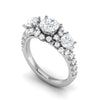 Jewelove™ Rings J VS / Women's Band only 0.30cts Solitaire Diamond Shank Platinum Ring JL PT 51791