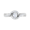 Jewelove™ Rings VS J / Women's Band only 0.50 cts Designer Solitaire Diamond Platinum Ring JL PT RP RD 200