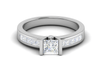 Jewelove™ Rings J VS / Women's Band only 0.50 cts Princess Cut Solitaire Diamond Shank Platinum Ring JL PT RC PR 195