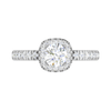 Jewelove™ Rings J VS / Women's Band only 0.50 cts. Single Halo Solitaire Diamond Shank Platinum Ring JL PT RH RD 199