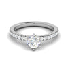 Jewelove™ Rings VS J / Women's Band only 0.50 cts Solitaire Diamond Shank Platinum Ring JL PT RC RD 252