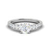 Jewelove™ Rings VS J / Women's Band only 0.50 cts Solitaire Diamond Shank Platinum Ring JL PT RP RD 131