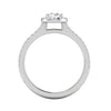 Jewelove™ Rings J VS / Women's Band only 0.50 cts Solitaire Halo Diamond Shank Platinum Ring JL PT RH RD 182