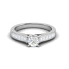 Jewelove™ Rings VS J / Women's Band only 0.50 cts Solitaire with Princess Cut Diamonds Shank Platinum Ring JL PT RC RD 273