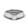 Jewelove™ Rings VS J / Women's Band only 0.50 cts Solitaire with Princess Cut Diamonds Shank Platinum Ring JL PT RC RD 274