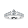 Jewelove™ Rings I VS / Women's Band only 0.50cts Marquise Cut Solitaire Diamond Split Shank Platinum Ring JL PT 1184-A