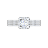 Jewelove™ Rings J VS / Women's Band only 0.50cts Solitaire Halo Diamond Split Shank Platinum Ring JL PT MHD276