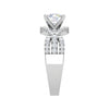 Jewelove™ Rings J VS / Women's Band only 0.50cts Solitaire Halo Diamond Split Shank Platinum Ring JL PT WB5917E