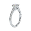Jewelove™ Rings VS J / Women's Band only 0.50cts. Solitaire Platinum Diamond Shank Engagement Ring JL PT 0025
