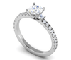 Jewelove™ Rings J VS / Women's Band only 0.50cts Solitaire Platinum Diamond Shank Ring JL PT R3 RD 153