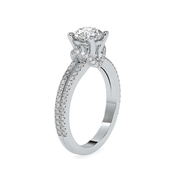 Jewelove™ Rings Women's Band only / VS J 0.50cts. Solitaire Platinum Diamond Split Shank Engagement Ring JL PT 0073