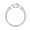 Jewelove™ Rings J VS / Women's Band only 0.70 cts. Platinum Solitaire Diamond Ring with Baguette Accents JL PT R3 RD 117