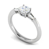 Jewelove™ Rings J VS / Women's Band only 0.70 cts. Platinum Solitaire Diamond Ring with Baguette Accents JL PT R3 RD 117
